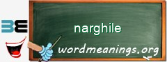 WordMeaning blackboard for narghile